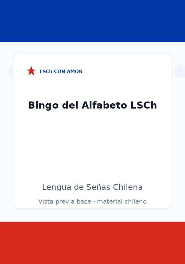 Vista previa del Bingo del Alfabeto en LSCh