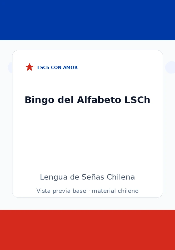 Vista previa del Bingo del Alfabeto en LSCh