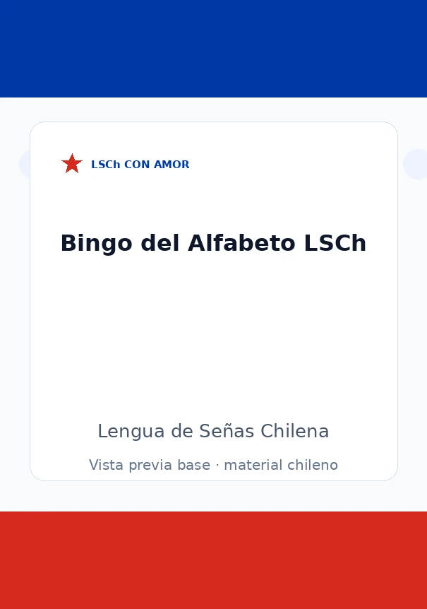 Vista previa del Bingo del Alfabeto en LSCh
