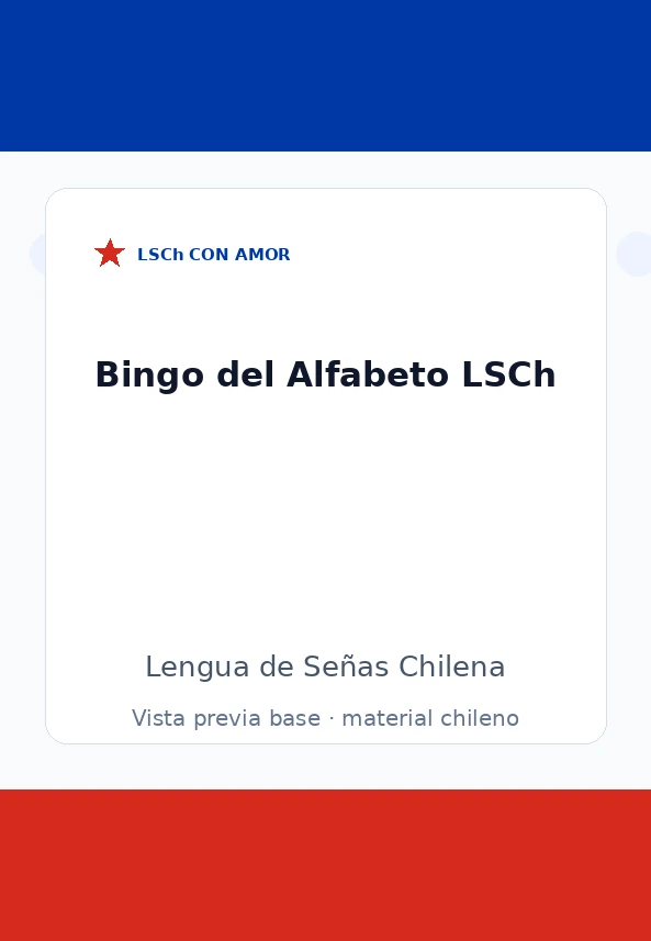 Vista previa del Bingo del Alfabeto en LSCh
