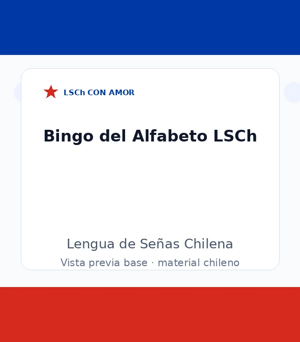 Vista previa del Bingo del Alfabeto en LSCh