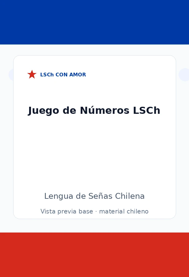 Juego de cartas Números en LSCh — portada