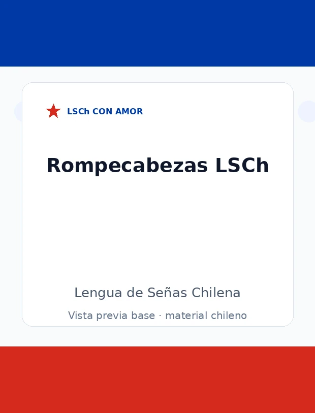 Rompecabezas del Alfabeto en LSCh — A, B, C y CH